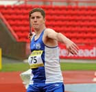 Harry Hughes (Suffolk) winner of the Junior Boys  Javelin.